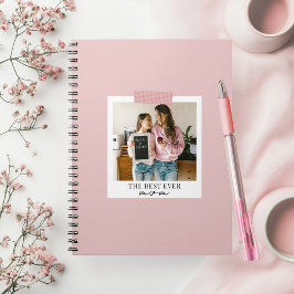 Caderno Espiral Foto Cor-de-Rosa da Melhor Mãe Personalizada