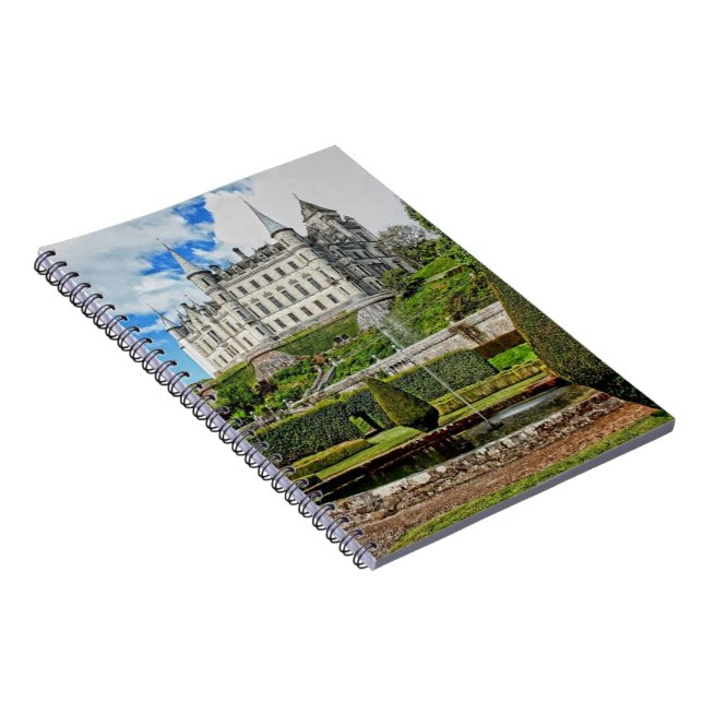 Caderno Espiral Foto da arquitetura do castelo de Dunrobin (Lado Direito)