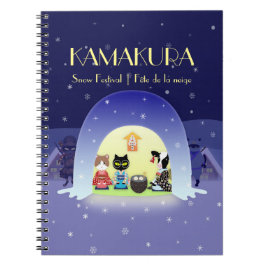Caderno Espiral Foto da Celebração de Neve de Edo-Neko