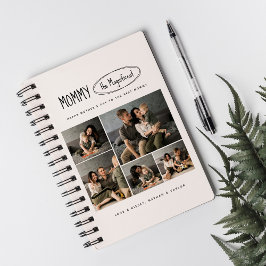 Caderno Espiral Foto da família de Dias de as mães personalizados