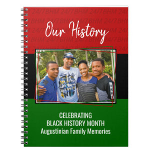 Caderno Espiral Foto da família MÊS de HISTÓRIA NEGRA Personali