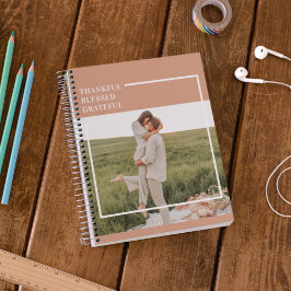 Caderno Espiral Foto da família moderna | Agradecido Grateful