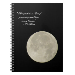Caderno Espiral Foto da lua de cheio de lua moleskin