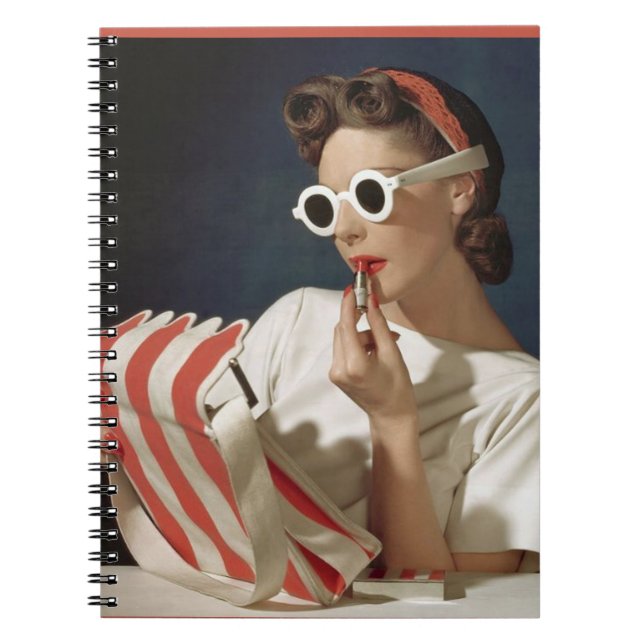 Caderno Espiral Foto da moda dos anos 50 (Frente)