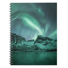 Caderno Espiral Foto da natureza da luz do norte