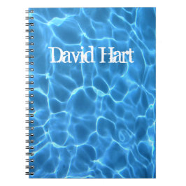 Caderno Espiral Foto da Piscina Azul Aqua
