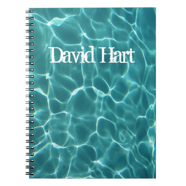 Caderno Espiral Foto da Piscina Verde Aqua (Frente)