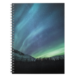 Caderno Espiral Foto das luzes do norte