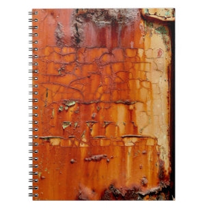 Caderno Espiral Foto de alta resolução de um metal enferrujado des
