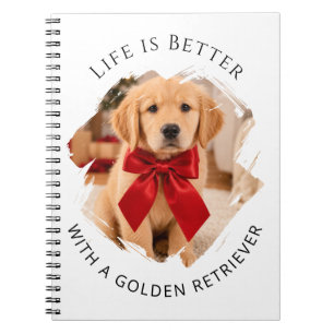 Caderno Espiral foto de cachorro Golden Retriever