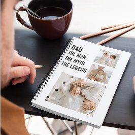Caderno Espiral Foto de Colagem Moderna | Presente de Pai