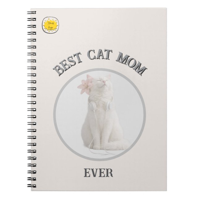 Caderno Espiral Foto de Mãe de Gato  (Frente)