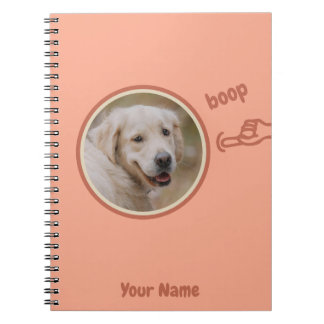 Caderno Espiral Foto do Cachorro Boop Meu Nariz