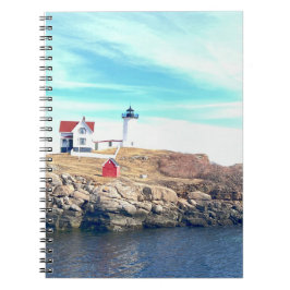 Caderno Espiral Foto do Farol de Nubble