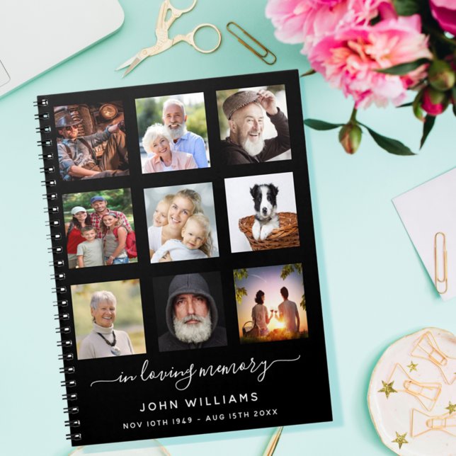 Caderno Espiral Foto do livro de convidados colagem do memorial ne (Criador carregado)