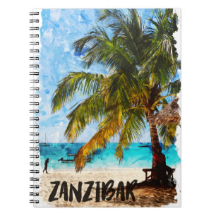 Caderno Espiral Foto do Viagem de praia tropical da África Zanziba