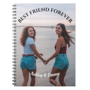 Caderno Espiral Foto e nome personalizados dos melhores amigos par
