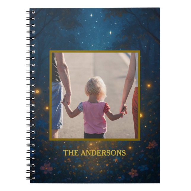 Caderno Espiral Foto e Texto Personalizados Celestial Místico (Frente)