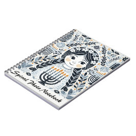 Caderno Espiral Foto Espiral da Radiação de Hanukkah Sameach