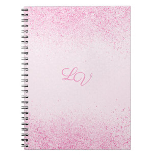 Caderno Espiral Foto Espiral De Poeira Rosa Brilhante