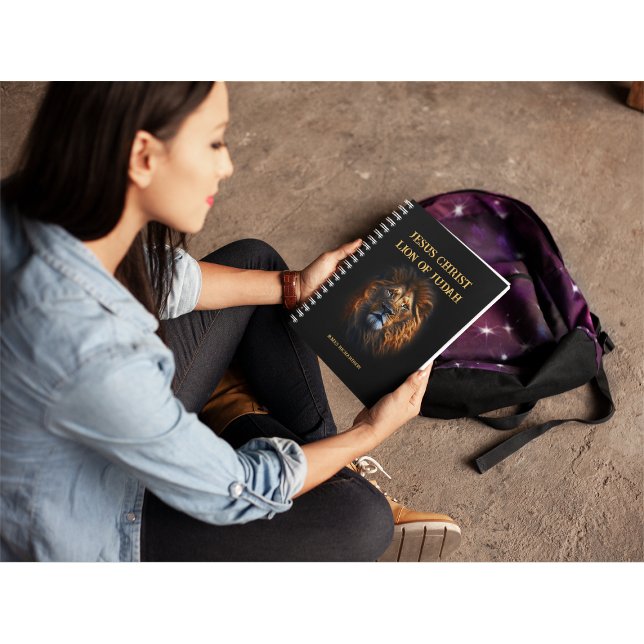 Caderno Espiral Foto Espiral Notebook Jesus Cristo Leão De Judah (Criador carregado)