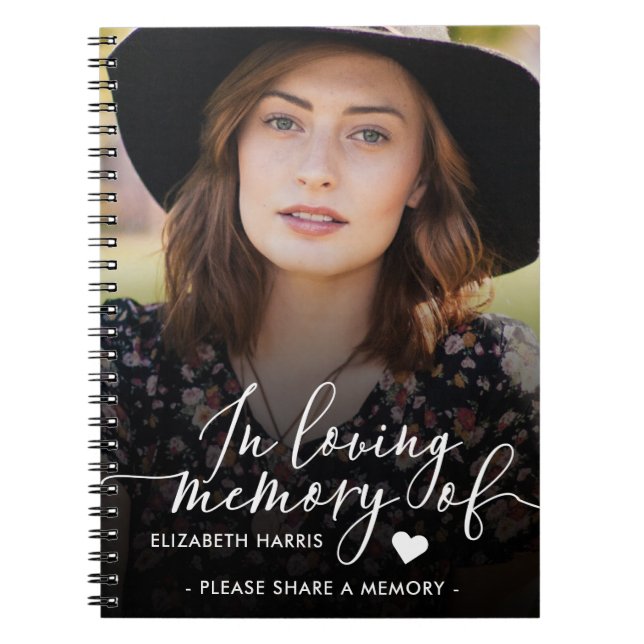 Caderno Espiral Foto Funeral Compartilha Uma Memória (Frente)