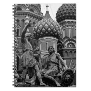 Caderno Espiral Foto legal, do Minin urbano e do Pozharsky