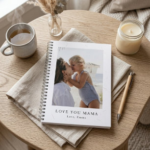 Caderno Espiral Foto Personalizada Amor Você Mamãe   Personalizado