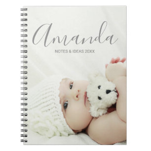 Caderno Espiral Foto Personalizada com Nome e Texto Personalizados