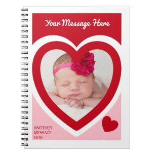 Caderno Espiral Foto personalizada da caixa de Dias de os namorado