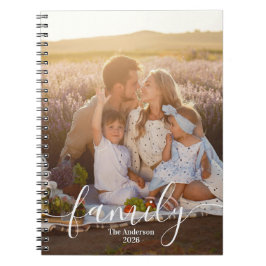 Caderno Espiral Foto Personalizada da Família – Sobrenome Personal