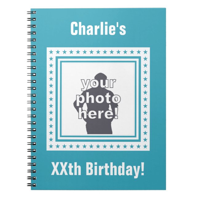 Caderno Espiral FOTO PERSONALIZADA, TEXTO E notebook COLOR (Frente)