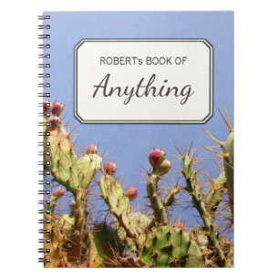 Caderno Espiral Foto tropical botânica de Catus personalizada