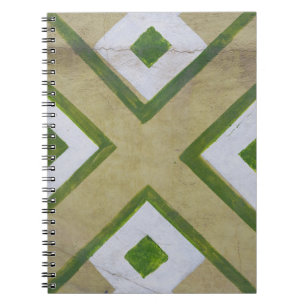 Caderno Espiral Fotografia aproximada de têxteis castanho, branco