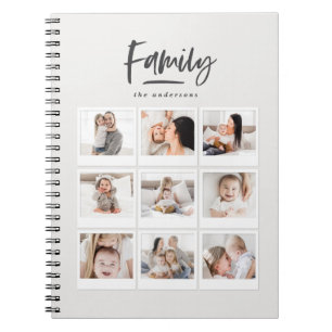 Caderno Espiral fotografia da foto da família multi