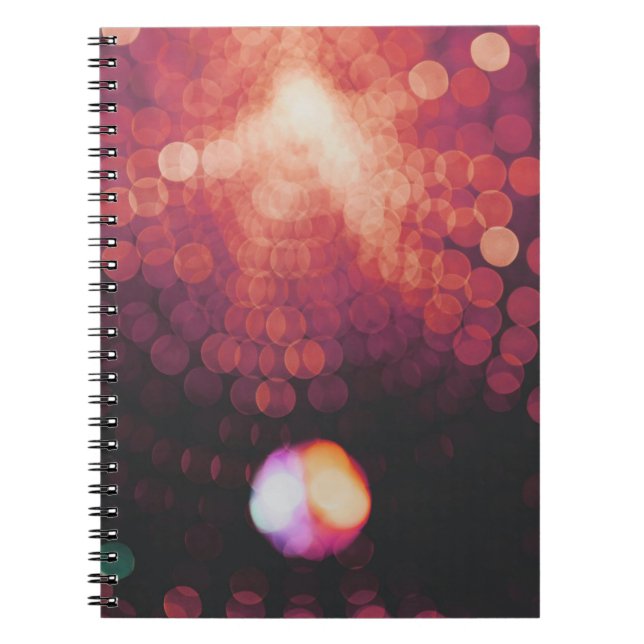 Caderno Espiral Fotografia da luz do Bokeh (Frente)