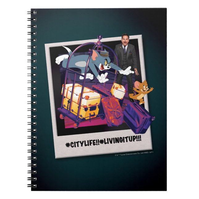 Caderno Espiral Fotografia de Acidente de Bagagem de Tom e Jerry (Frente)