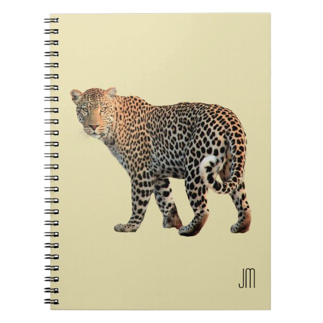Caderno Espiral Fotografia de Gato Selvagem de Leopardo (Frente)
