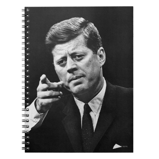 Caderno Espiral Fotografia de John F. Kennedy 3 (Frente)