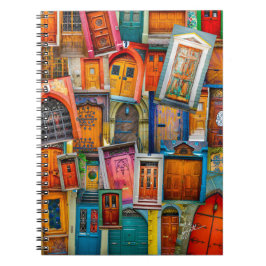 Caderno Espiral Fotografia de portas de imagem únicas modernas