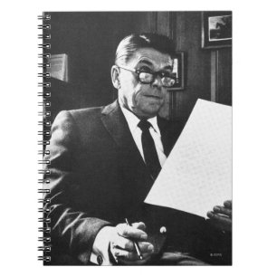 Caderno Espiral Fotografia de Ronald Reagan