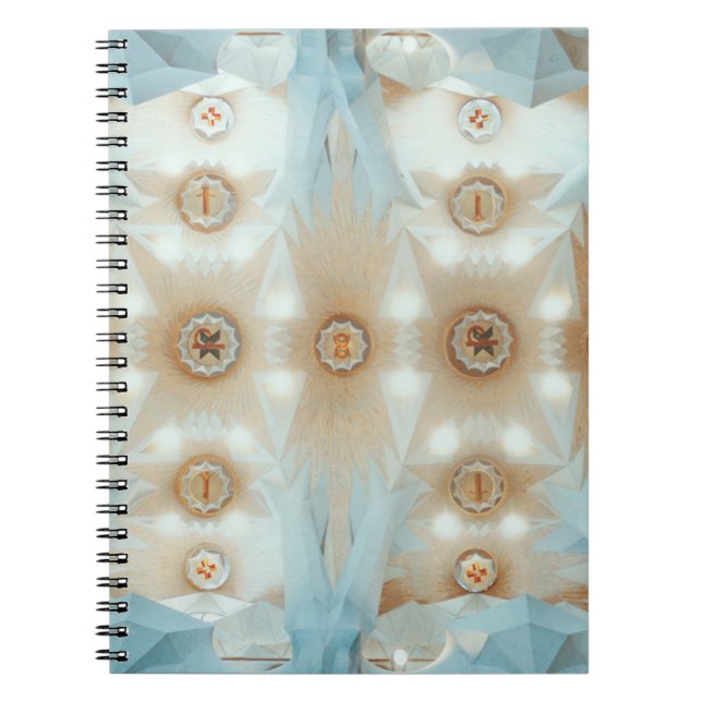 Caderno Espiral Fotografia do caleidoscópio no teto (Frente)