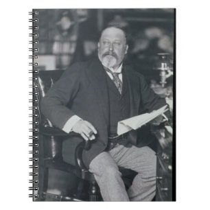 Caderno Espiral Fotografia do retrato de Edward VII (1841-1910)