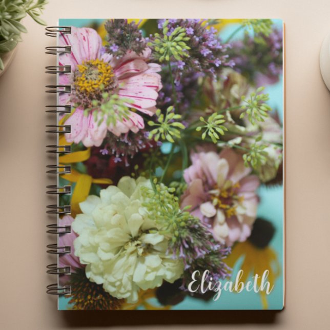 Caderno Espiral Fotografia Floral Personalizada de Flores Selvagen (Criador carregado)