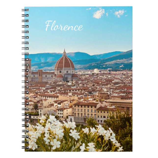 Caderno Espiral Fotografia Personalizada de Florença na Itália (Frente)