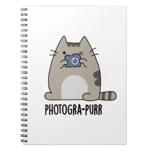 Caderno Espiral Fotografia-purr Punição de fotógrafo de gato engra