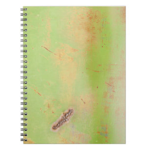 Caderno Espiral Fotografia verde do Grunge da solda do metal