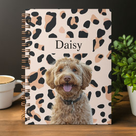 Caderno Espiral Fotografias de Cachorro de Impressão Leopardo Pers