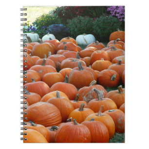Caderno Espiral Fotografias de Colheita de outono e Mães