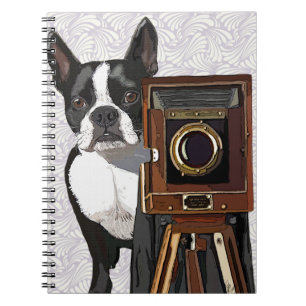 Caderno Espiral Fotógrafo em Boston Terrier 2